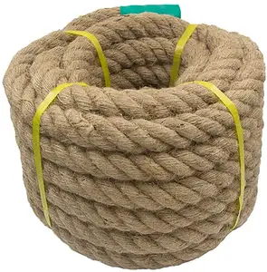 YLY Nâu Tự Nhiên 32 Mét Đay Rope 3 Ply Twist Đay Rope Bao Bì Rope