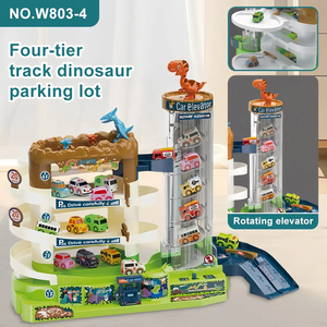 <span class=keywords><strong>Garage</strong></span> de stationnement pour dinosaures éducatif à 4 niveaux, <span class=keywords><strong>jouet</strong></span> électrique <span class=keywords><strong>avec</strong></span> lumières et sons, ensemble de jeu interactif d'apprentissage pour enfants de 3 ans et plus - Product Image 4
