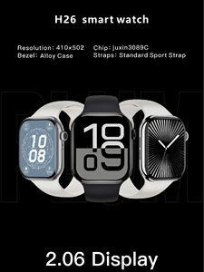 สมาร์ทวอทช์ 2025 H26 Pro หน้าจอสัมผัส OLED 2.06 นิ้ว กันน้ำระดับ IP67 รองรับ NFC GPS พร้อมฟังก์ชันติดตามสุขภาพและติดตามการนอนหลับ พร้อมปุ่ม SOS - Product Image 2