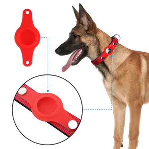 Apple Airtag Case Holder Reflektieren des Nylon-Hunde halsband mit weicher Neopren polsterung für Pet GPS Tracker