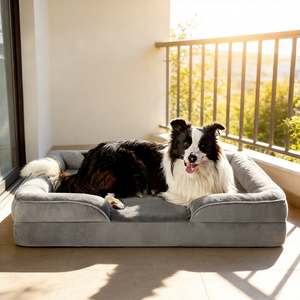 Cama Ortopédica de Espuma Viscoelástica <span class=keywords><strong>para</strong></span> <span class=keywords><strong>Perros</strong></span> Grandes, Estilo Sofá, con Almohada Acolchada, <span class=keywords><strong>para</strong></span> un Sueño Profundo - Product Image 5