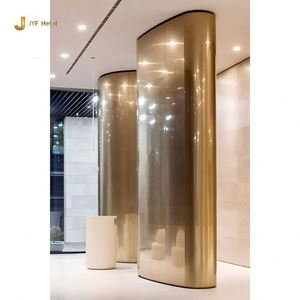 Revêtement de colonne architectural moderne et durable en acier inoxydable EX1033 pour les murs intérieurs de hall et les projets d'aménagement - Product Image 6