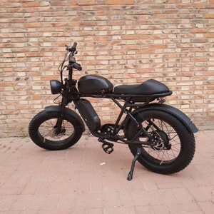 Vélo électrique rétro vintage à pneus larges de 20 pouces avec batterie amovible à vendre - Product Image 4