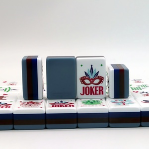 Populares fichas de mahjong americanas de acrílico azul claro, estilo moderno, modelo Vancor 173, hechas a medida, <span class=keywords><strong>para</strong></span> 4 jugadores, en capas. - Product Image 5