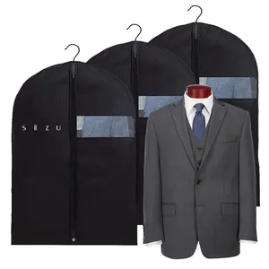 Custom Logo ripstop black polyester garment bag suit cover