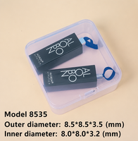 Ensemble de 6 boîtes de rangement carrées mini transparentes en plastique avec couvercles à charnières durables pour petits objets et projets d'artisanat