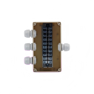158x90x60mm Waterproof Junction Box One-in-three-out 25A Terminal <b>Block</b> PG13.5 Cable Gland Enclosure Terminal box - Product Image 1