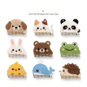 Pinces à <span class=keywords><strong>cheveux</strong></span> en acétate motif grenouille, design coréen, personnalisables, pour la vente en gros aux fabricants et aux écoles, avec logo - Product Image 2