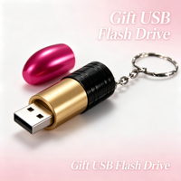 Clé USB amusante en forme de rouge à lèvres en métal 2.0 1 Go 2 Go 4 Go Clé USB 3.0 8 Go 16 Go 32 Go Nouveau stock Cadeau