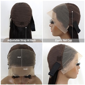 Perruques courtes 13x4 en <span class=keywords><strong>cheveux</strong></span> humains vierges indiens Remy, couleur roux orangé, lisses, pour femmes noires - Vente en gros - Product Image 6