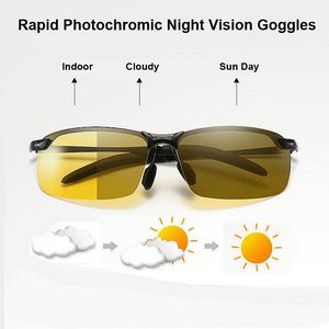 Lunettes de soleil polarisées photochromiques pour hommes et femmes, à verres à changement de couleur, pour la conduite et la vision nocturne, vente en gros - Product Image 2