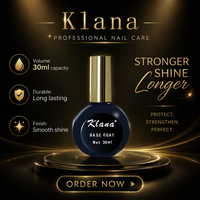 Kit de Vernis à Ongles Gel Base et Top Coat 30ml, Grande Capacité, UV LED, Sans Résidu, Haute Brillance, Longue Durée, pour Salon de Manucure