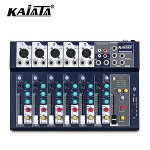 Kaika F7-USB-2 Professionele Dj Audio Interface Mixer 7 Kanalen Stereo Muziekconsole Voor Muziekevenement Power Mengpaneel