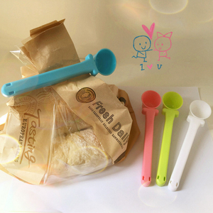 Sendok Teh Desainer Lucu Murah Grosir Sendok Takar Sendok Teh Plastik Daur Ulang dengan Klip Tas - Product Image 4