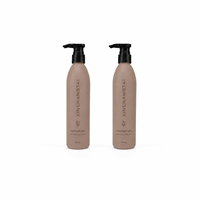 Flacon pompe multi-usage 400 ml en PEHD mat brun pour gel douche, rechargeable, pour lavant corporel, après-shampoing, savon liquide pour les mains, usage quotidien rafraîchissant