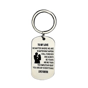 LLavero de acero inoxidable con etiqueta de perro <span class=keywords><strong>para</strong></span> pareja, joyería de moda, <span class=keywords><strong>para</strong></span> <span class=keywords><strong>mi</strong></span> amor, sin importar dónde, llavero <span class=keywords><strong>para</strong></span> esposa, marido, <span class=keywords><strong>novio</strong></span>, regalo de <span class=keywords><strong>San</strong></span> Valentín - Product Image 1