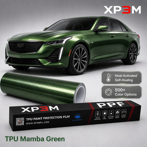 ฟิล์มใสกันรอยรถยนต์ XP3M Mamba Green OEM Gloss TPU สีเขียว 7.5 มิล ซ่อมแซมตัวเองได้ ป้องกันรอยขีดข่วน ป้องกันสีเหลือง ช่องระบายอากาศ - Product Image 1