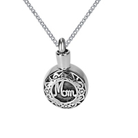 Colgante de Joyería de Cremación para Mamá, Hecho a Mano, Moderno, Redondo, Seguro, Duradero, Impermeable, de Acero Inoxidable Plateado, para Unisex