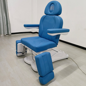 Luxe 5 moteurs tatouage boutique chaise lit moderne en cuir bleu réglable Salon de beauté Spa lit cosmétique à vendre - Product Image 3