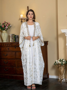 013 Robe une pièce pour femmes musulmanes du Moyen-Orient Robe d'été dorée Abaya - Product Image 6
