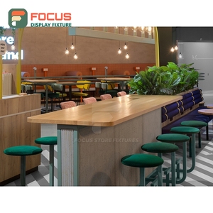 Étagère de présentation de café intégrée avec cadre en bois massif, présentoir pour café en sachet, étagère de présentation pour café commercial - Product Image 6