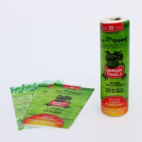 Rétractable pvc étiquettes serviette emballage boîte applicateur d'étiquettes avec imprimante film rétractable manchon pour serviette emballage boîte