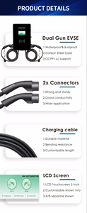 สถานีชาร์จรถยนต์ไฟฟ้าแบบพกพา 14kw 22kW 44kW แบบสองหัวชาร์จ พร้อมระบบ RFID การ์ด ชาร์จเร็ว รองรับแอพพลิเคชั่น  WIFI และบลูทูธ - Product Image 4