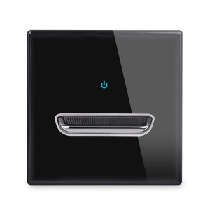 New Tempered Glass Reset Switch UK EU Standard Tempered Glass Panel Reset Piano Key Electric Wall Switches <b>Sockets</b> - Product Image 1