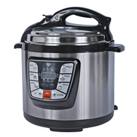 Cuisinière électrique multifonctionnelle et friteuse à air 5,1-6,0 L 0-70 Kpa avec boîtier en acier inoxydable pour usage commercial et hôtelier