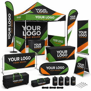 Matériel pour stand d'événement sportif avec tente publicitaire, fanions, panneau d'affichage, bracelets et éventails, tente d'événement - Product Image 4
