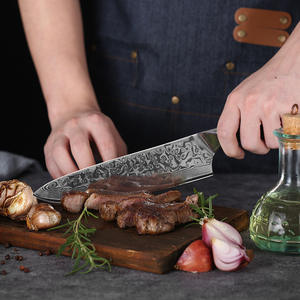 مقبض G10 VG10 مطبخ من الفولاذ المقاوم للصدأ الدمشقي 67 طبقة مصنوع يدويًا سكين فولاذية دمشقية بيد مريحة - Product Image 3