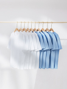 เสื้อยืดผ้าฝ้ายโอเวอร์ไซส์สำหรับผู้ชายเสื้อโอเวอร์ไซซ์ผ้าคอตตอนแนวสตรีทเปล่าสะพายไหล่สำหรับ230gsm - Product Image 4