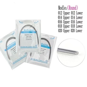 Arcs orthodontiques en acier inoxydable ronds 012 014 016 018 020 pour dents supérieures et inférieures, certifiés CE - Product Image 1