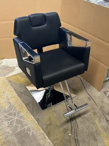 Sillón de Barbería Giratorio de 360 Grados de Lujo Personalizado, Silla de Salón Hidráulica Ajustable en Altura, de Cuero Sintético, Moderna, para Barbería - Product Image 2