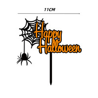 Offre Spéciale décoration de fête d'halloween fournitures fantôme chauve-souris citrouille gâteau Topper pour décoration de gâteau d'halloween