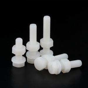 DIN933 DIN931 Blanco Negro Nylon Rosca completa <span class=keywords><strong>Perno</strong></span> hexagonal Plástico PA66 <span class=keywords><strong>Perno</strong></span> de cabeza hexagonal Precio de fábrica Pernos De Plastico <span class=keywords><strong>M6</strong></span> X 12mm - Product Image 3