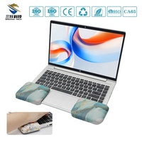 Protection d'angle pour PC en PORON, petit tapis de bureau personnalisé, une paire de tapis de souris gaming gris pour ordinateur portable avec coussin en mousse à mémoire de forme, en stock pour le bureau