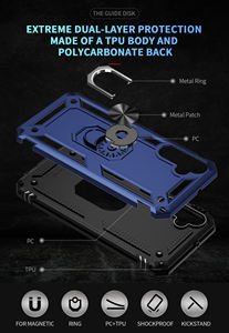 Funda de teléfono con armadura a prueba de golpes para Samsung Galaxy A06 A16 A24 4G A25 5G A34 A35 A04S A05S A02S A03S Core Ring Stand Bumper Cover - Product Image 5