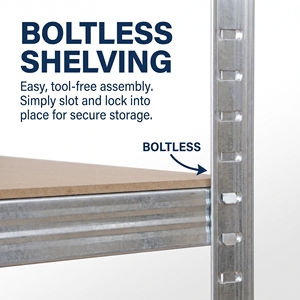 5 Layer Boltless Shelving Rack Heavy Duty Storage <b>Shelf</b> Industrial <b>Metal</b> Garage Racking <b>Unit</b> - Product Image 3