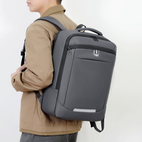 Mochila de Color Sólido Simple y Moderna, Expandible, Personalizable, de Gran Capacidad, para Computadora, para Viajes Cortos