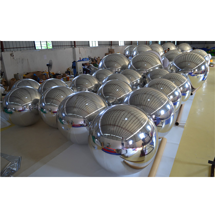 Серебряный модный привлекательный дизайн ПВХ надувной зеркальный шар гигантские сферы надувные рождественские украшения зеркальный шар