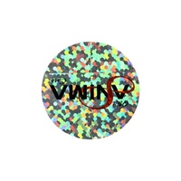 Autocollant de scellage anti-effraction en PVC jetable personnalisé, avec marque déposée anti-contrefaçon par laser et impression UV, scellage inviolable détachable