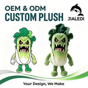 Peluche Personalizzato Mostro Cavolo Verde, Giocattolo Morbido a Forma di Verdura, Bambola Imbottita per Bambini, Regalo OEM ODM - Product Image 1