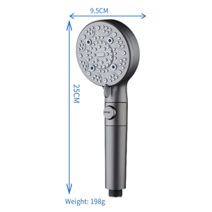 โครเมี่ยมยอดนิยมเก้าระดับสิบฟังก์ชั่นหัวฝักบัว<span class=keywords><strong>แบบ</strong></span>มือถือหัวกรองผ้าฝ้าย PP ก๊อกน้ำในห้องน้ำอุปกรณ์เสริมประเภทฝักบัว - Product Image 5