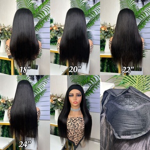 Wholesale Price <b>Headband</b> <b>Wig</b> 100% Human Hair <b>Wig</b> for Black Women Black Colour - Product Image 6