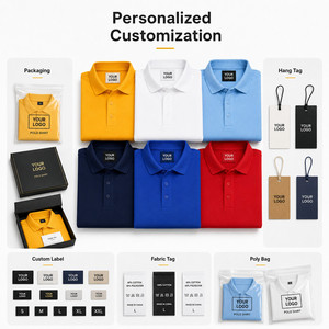 Polo de Piqué de Seda y Algodón Morera para Hombre, 180G, con Logotipo Personalizado, Suave, Transpirable, Premium, Venta al Por Mayor, Tallas S-4XL, Color Ámbar Dorado - Product Image 5