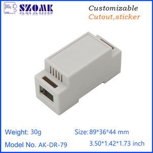 กล่องพลาสติก SZOMK รุ่น AK-<span class=keywords><strong>DR</strong></span>-79 ขนาด 89*36*44 มม. กล่องหุ้มอุปกรณ์อิเล็กทรอนิกส์แบบติดราง Din พร้อมบล็อกขั้วต่อ - Product Image 2