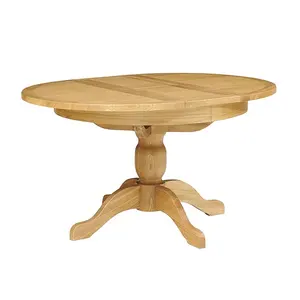 Home Dining Room Furniture Dining Tables Light Oak 110 145Cm Round Extending Dining Table