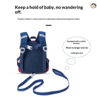 Mochila Escolar Infantil para Niños de Jardín de Infancia y Primaria, Diseño de Dinosaurio Pequeño de Dibujos Animados, Microfibra, Cuero Sintético