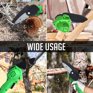 Mini tronçonneuse sans fil 20V, qualité DIY, chaîne et guide-chaîne de 4 pouces pour la coupe du bois, mini tronçonneuse sans fil CS-100 - Product Image 5